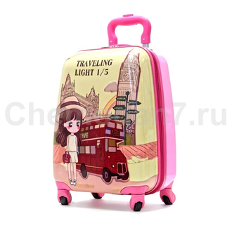 Детский чемодан Travelling light розовый