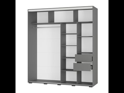 Шкаф-купе Крафт-6 (лдсп) (Графит), Ш1962хВ2176хГ59 мм