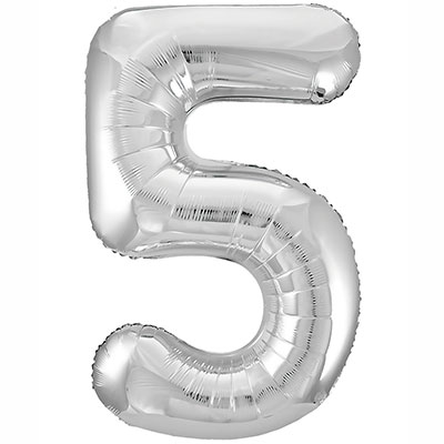 Фольгированный шар Цифра серебро