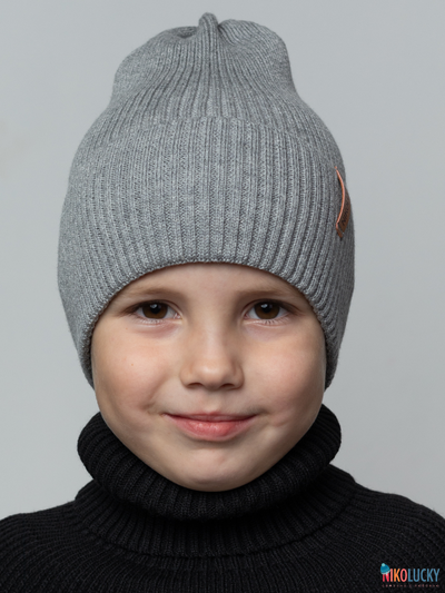 Шапка 25301-01 50%хлопок 50%акрил, серый 56-58