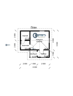Б-07  ГАБАРИТНЫЕ РАЗМЕРЫ: (5,5Х6М) 1 ЭТАЖ, ОБЩАЯ ПЛОЩАДЬ: 30М²