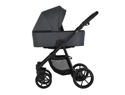 Коляска 3в1 Pituso Tossa Кожа/Dark Grey