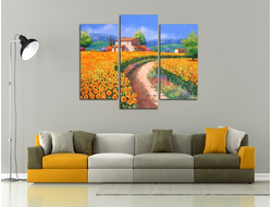 Модульная картина "Дорога в село"
