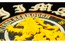 3д вышивка желтого льва