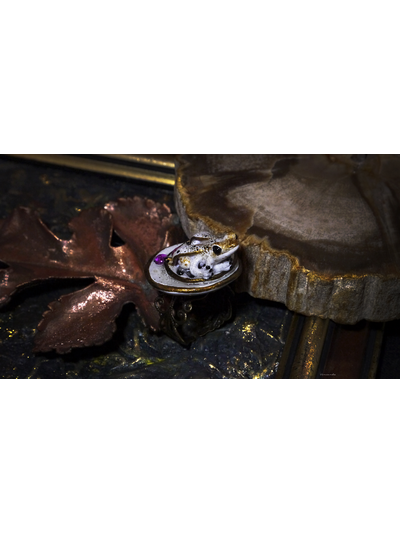 Кольцо с лягушкой &quot;Двойняшка Кваквази&quot;, реплика Дневного Светлячка