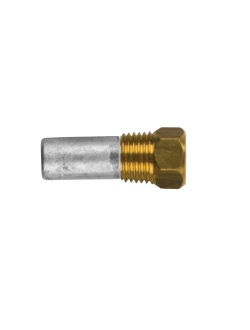 Цинковый анод Tecnoseal 02351T Ø10x18мм стержневой с латунной заглушкой 1/4''Gas для двигателей Lombardini