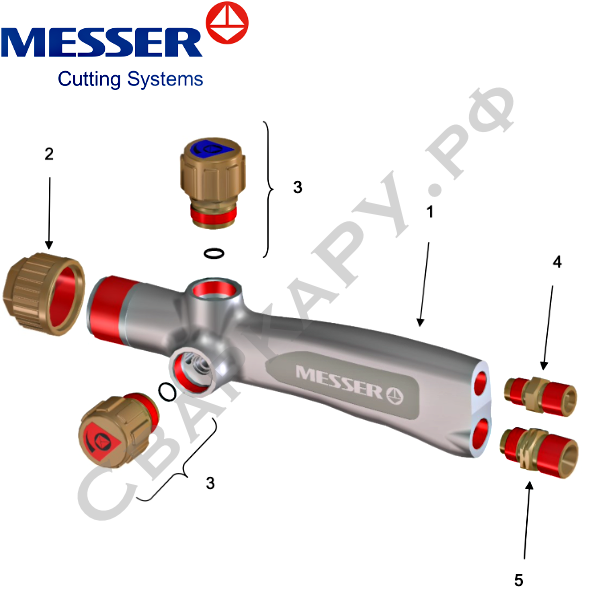 Рукоятка универсальная Messer STAR 1000 ME 