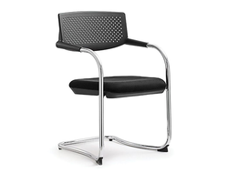 Кресло Visavi black CF хром/черный пластик/черная ткань