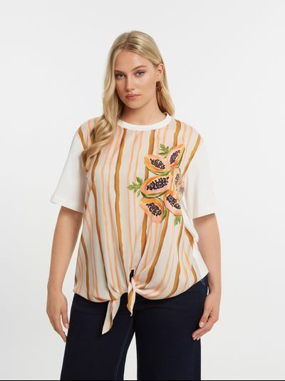 Женская блузка с принтом большого размера в модном бутике XLady