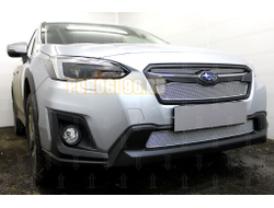 Защита радиатора Subaru XV 2017- chrome низ PREMIUM