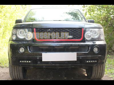 Защита радиатора Land Rover Range Rover Sport I 2005-2009 (3D) black низ PREMIUM