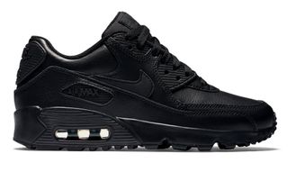 Nike Air Max 90 черные, кожа женские (36-41) Арт. 077М