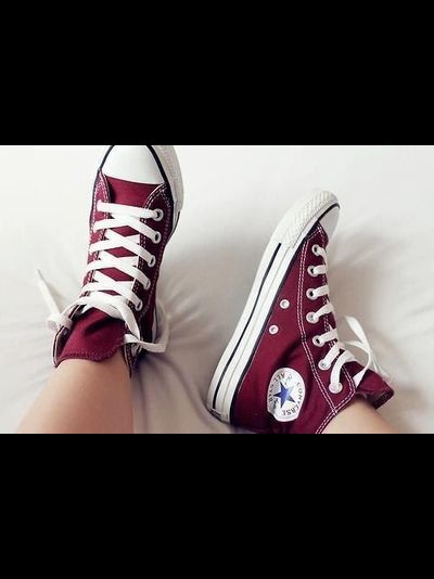 Кеды бордовые Converse All Star высокие