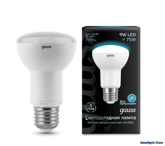 Gauss LED R63 9w 840 E27