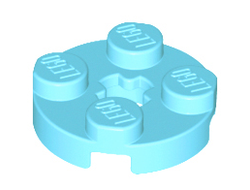Plate, Round 2 x 2 with Axle Hole, Medium Azure (4032 / 6109752)