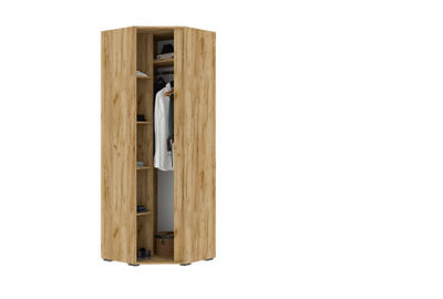 Спальня ХЕЛЕН - Шкаф угловой ШК 04 Дуб Крафт золотой/Белый Шагрень