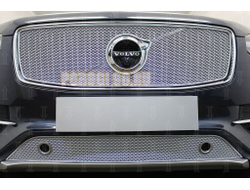 Защита радиатора Volvo XC90 2014- chrome низ с парктроником PREMIUM