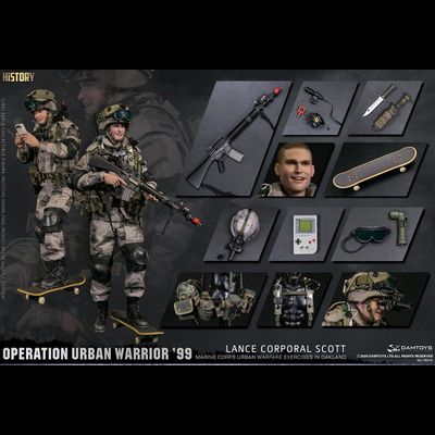 Американский морпех - младший капрал Скотт - ФИГУРКА 1/6 scale Operation Urban Warrior ‘99 - Marine Corps urban warfare exercises in Oakland “Lance corporal Scott” (78079) - DAMTOYS