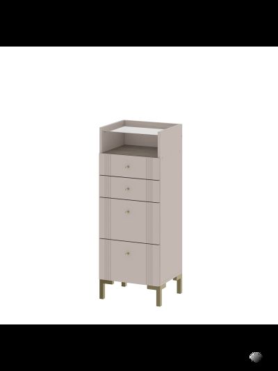 Одетта Комод 4 ящика (КМ2)  Дуб Эндгрей/Меланж