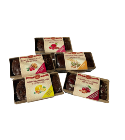 Бородинский пряник с вяленой клюквой и грецким орехом, 300 гр.