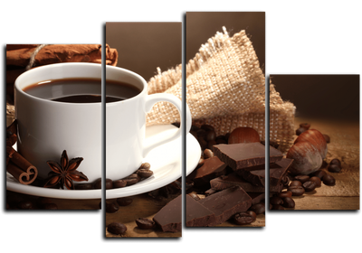 Модульная картина "Кофе с шоколадом"