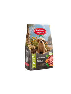 Родные Корма Сухой корм для щенков всех пород с Индейкой 12 кг