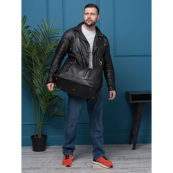 Кожаная дорожная сумка Campora black (арт. 4019-01)