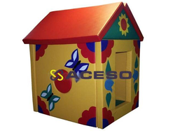 "Домик" с креплениями трансформируется в маты - желтый