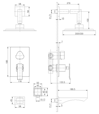 Смеситель для ванны Contest LM5822CW