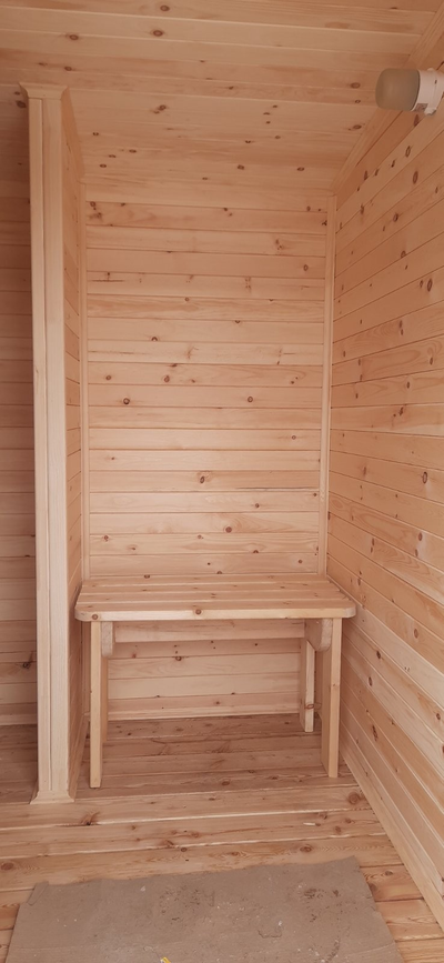 Баня 2*3 м, крыша 1 скат, топка снаружи