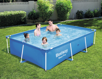 Прямоугольный каркасный бассейн Bestway Steel Pro 259х170х61 см (56403)