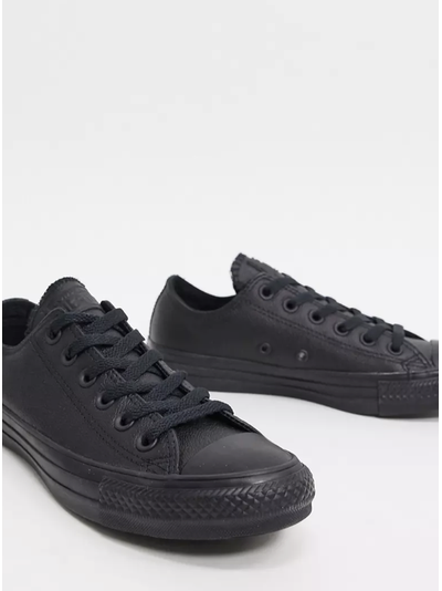 Кеды Converse All Star кожаные черные низкие