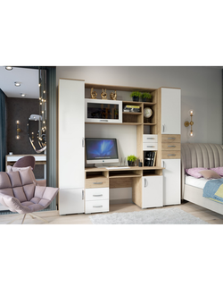 Мебель "Колледж" дуб сонома/белый МФ Нарус