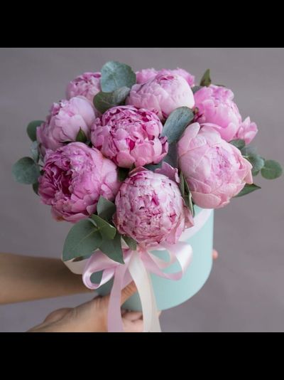 Букет "Розовая шляпка"