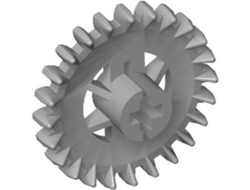 Technic, Gear 24 Tooth Crown - Reinforced, Light Bluish Gray (3650b / 4211434)