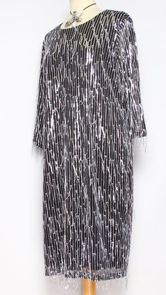 ПЛАТЬЕ НАРЯДНОЕ "ТАНЦУЮЩИЕ ПАЙЕТКИ" золото р.50-54, серебро р.54