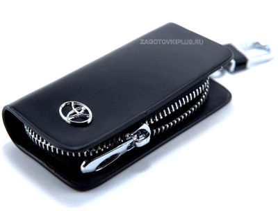 Ключница авто из натуральной гладкой кожи с логотипом TOYOTA