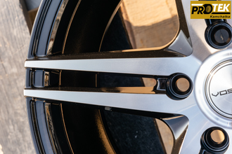 Комплект дисков R16 7,0J ET+35 5*114,3 Vossen VPS-302 Черный глянец с полированными лучами (G424)