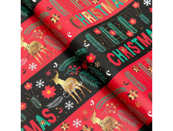 Бумага упаковочная "Merry Christmas"