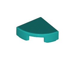 Tile, Round 1 x 1 Quarter, Dark Turquoise (25269 / 6240467)