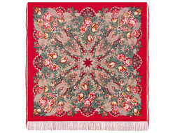 Павловопосадский платок Песня сказочного леса 1880-5