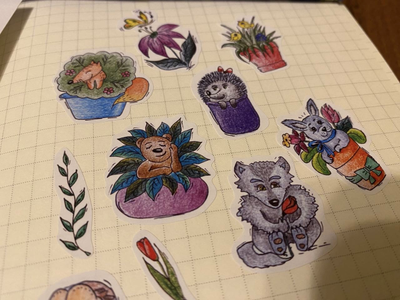 Наклейки «Весна цветет», 10х15 см бумага