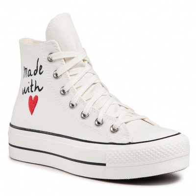 Настоящие Converse All Star Lift Valentines Day белые 571119C