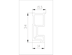 Вертикальный Профиль  SLIM MAX, L=...мм Серебро матовое AV0793.VP540.SLMAN.CJ  ARISTO