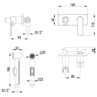 Смеситель для биде Plus Grace LM1519C