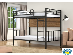 Двухъярусная кровать Валенсия 120 Черный полка дуб крафт табак