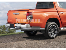 Защита заднего бампера d76+d57 уголки для Mitsubishi L-200 (2019-...)