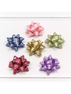 Бант-звезда на подарок "Граффити" (микс), 3,8 см