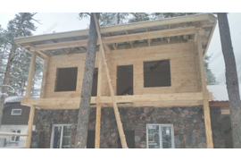 Дом в горах для отдыхающих, клееный брус сечением 185х200, подножие Эльбруса, город Тырныауз