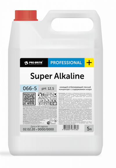 Моющий отбеливающий пенный концентрат Super Alkaline. 5 л, 066-5